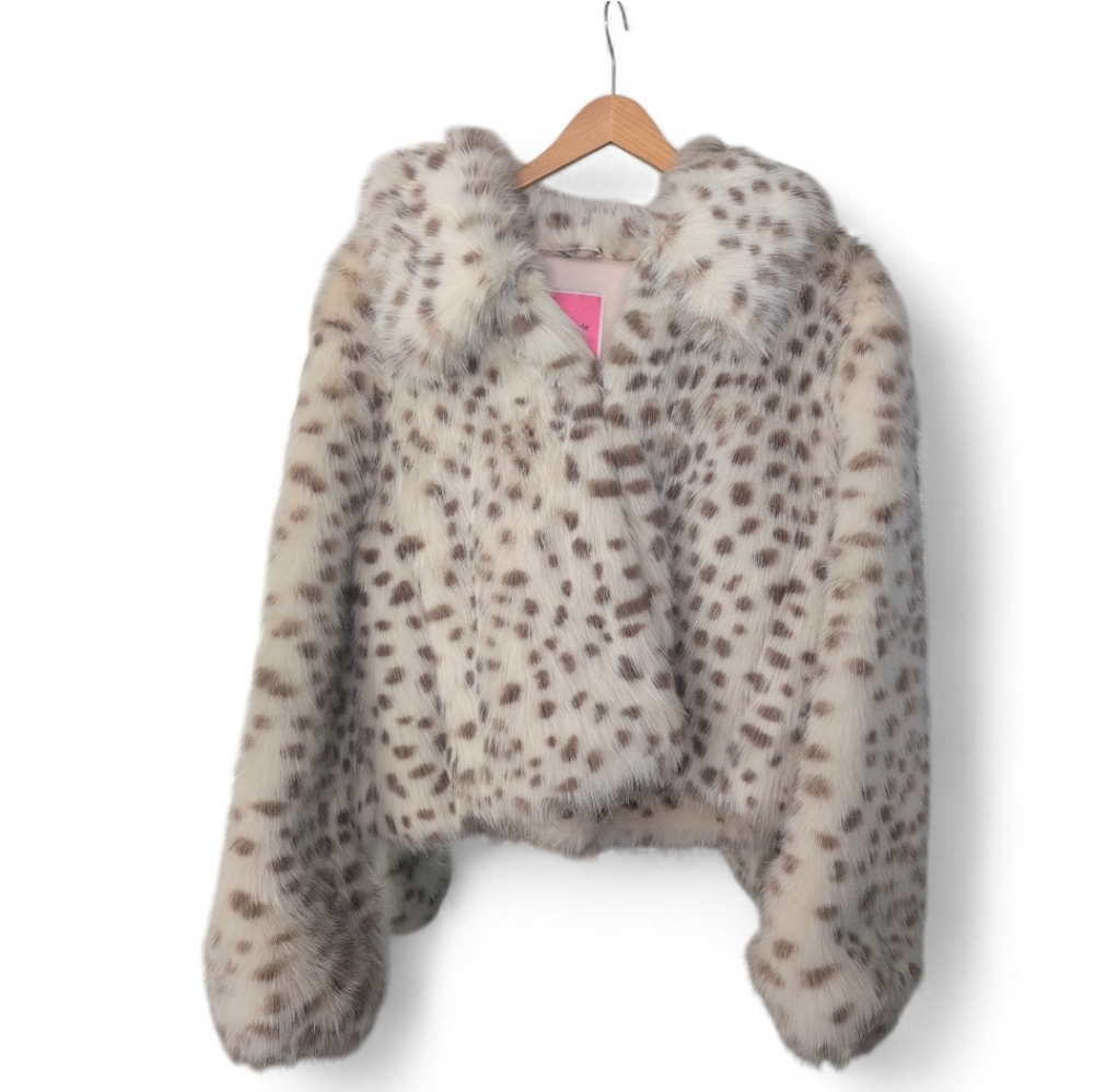 Kate Spade Faux Fur Leopard Jacket NWT XL